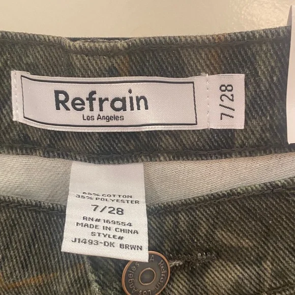 Refrain Camouflage Wide-Leg Women Jeans NWT - Picture 9 of 10